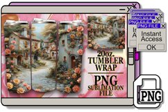 Floral Vista 3D Tumbler Wrap 20oz Product Image 1