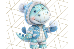 Dinosaur Costume Clipart, Cute Dinos in Halloween Outfits Product Image 2