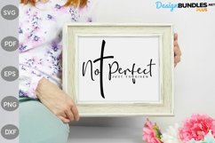 Not Perfect Just Forgiven - Christian Quote SVG Design Product Image 2