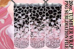 Glamorous Leopard Flower Tumbler Design: Sublimation - 20oz Product Image 1