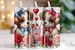 Dogs Valentine's Day Tumbler Wrap Sublimation Product Image 1