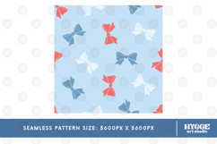 American 4th of July Patriotic Coquette Bow Seamless Pattern Product Image 2