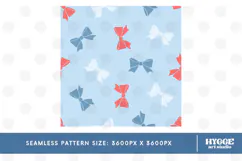 American 4th of July Patriotic Coquette Bow Seamless Pattern Product Image 2