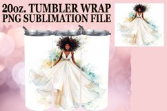 Elegant Watercolor Wedding Tumbler Design: Sublimation Bliss Product Image 1