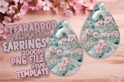 3D Floral Hole Teardrop Earrings Sublimation for Teardrop Product Image 1