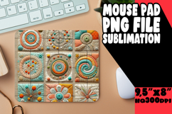 Vibrant Desk Mat Sublimation PNG, Patchwork Product Image 1