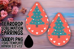 Trendy Teardrop Earrings Design PNG Art , Holiday Product Image 1
