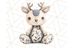 Blue Floral Stuffed Animal Clipart PNG, Cute Stuffed Animals Product Image 2