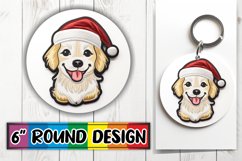 Season&#039;s Greetings Embroidered Sublimation Circle Art Product Image 1