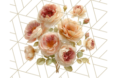 Fall Flower Bouquets Clipart PNG, Autumn Floral Clip Art Product Image 2