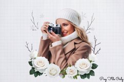 Antique Winter Photography Clipart PNG Product Image 1