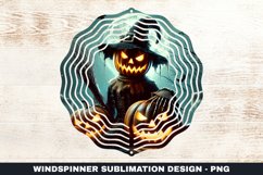 Halloween Pumpkins Wind Spinner Sublimation Design Product Image 1