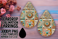 Stylish Teardrop Design for Sublimation Projects , Patchwork Product Image 1