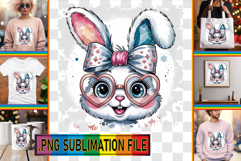 Unique TOTE BAG Art PNG, Easter Bunny Product Image 1