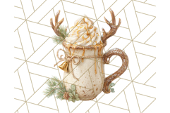 Christmas Coffee Mugs Clipart PNG Festive Cups Product Image 2