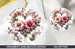 Valentine Stained Glass Ornament PNG, Digital Download File Product Image 1