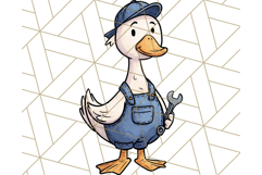 Goose Occupation Clipart PNG, Cute Job-Themed Graphics Product Image 2