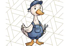 Goose Occupation Clipart PNG, Cute Job-Themed Graphics Product Image 2