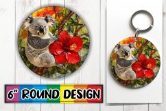 Bright Round Keychain Sublimation, Animals Product Image 1