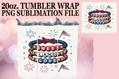 BLISSFUL DAYS 20oz TUMBLER WRAP, Patriotic Product Image 1