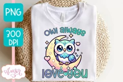 Owl always love you PNG, Valentines day sublimation PNG Product Image 2