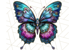 Metallic Butterfly Clipart PNG Clipart, Vibrant Butterfly Product Image 2