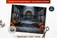 Gothic Halloween background - Hollow Eve Procession Backdrop Product Image 1