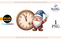 Watercolor Christmas gnomes, Christmas Gnomes Product Image 1