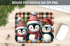 Christmas Penguin Mouse Pad Sublimation - Animal PNG Design Product Image 1