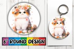Charming Watercolor Cat Lover Coaster Product Image 1