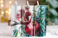 Pomegranate Tumbler Wrap | Sublimation | Tumblers Product Image 1