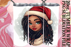 Blissful travels 20oz tumbler wrap, Xmas Girl Product Image 1