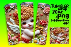 LUSH 20oz Tumbler Artwork for DIY , 3D Cupid Product Image 1