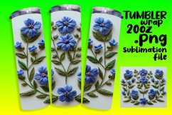 Spring Sublimation Tumbler Wrap - Vibrant Floral Product Image 1