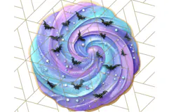 Halloween Cookie Clipart PNG, Spooky Sugar Treat Art Product Image 2