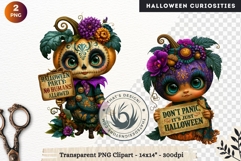 Surreal Halloween Character Cliparts Spooky Curiosities Product Image 1