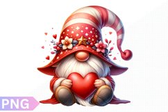 Valentine's Day Gnome Clipart - Gnome Sublimation PNG Design Product Image 1