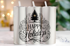 Happy Holiday Tumbler Wrap | Christmas | Sublimation Product Image 1