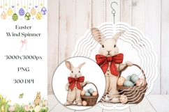 Cartoon Bunny Wind Spinner, Easter Basket Wind Spinner Product Image 1