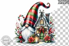 Christmas Gnome Sublimation - Clipart PNG Design Product Image 1