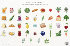 Watercolor Spring Food Clipart Product Image 3