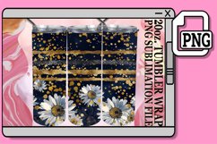 Glitzy Glitter &amp; Blossom Bouquet Tumbler Sleeves - 20oz Product Image 1