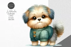 Puppy clipart, Dog clipart, Dog sublimation Product Image 1