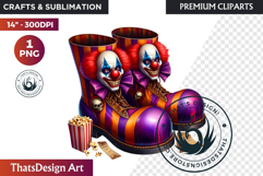 Halloween Character Boots - Spooky Gothic Clipart PNG Product Image 1