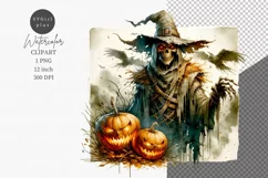 Halloween clipart, Scarecrow clipart, Autumn clipart Product Image 1