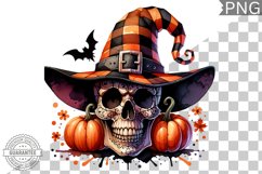 Halloween Skull Sublimation - Clipart PNG Design Product Image 1