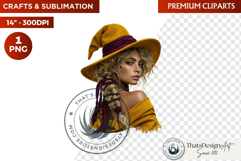 Autumn Witchcraft Clipart - Amber Spells witch PNG Product Image 1