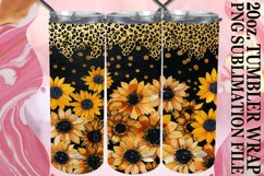 Leopard &amp; Flower Tumbler Wrap - Glitter Delight Product Image 1