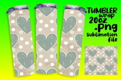 Creative Tumbler Wrap Template , Heart Product Image 1