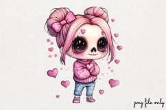 Valentines day skeletons Clipart PNG Product Image 1